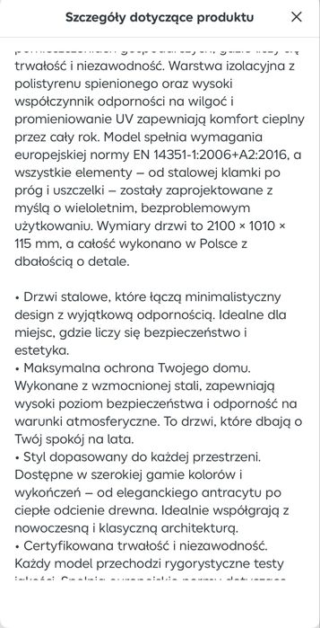 Sprzedam drzwi zewnetrzne prawe z oscieznica