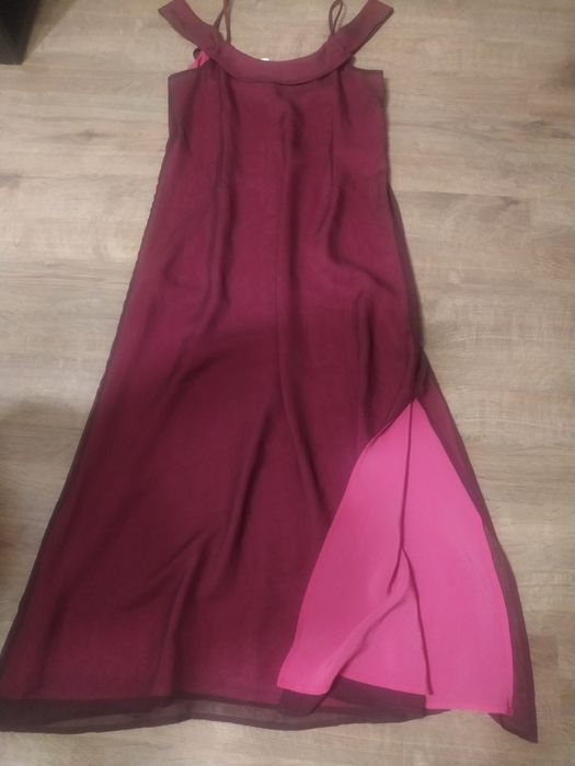 Elegancka wieczorowa długa sukienka L