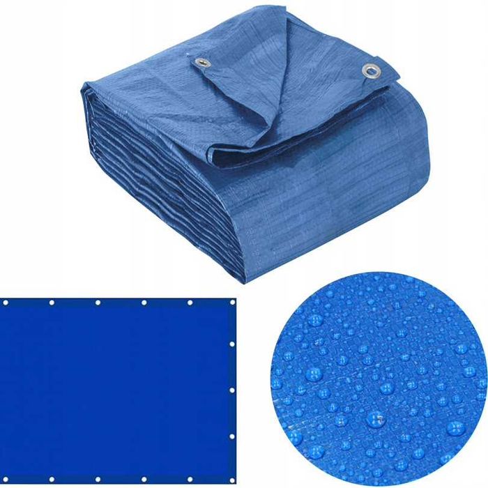 Plandeka plandeki 4x6m niebieska wzmacniana 75g/m2