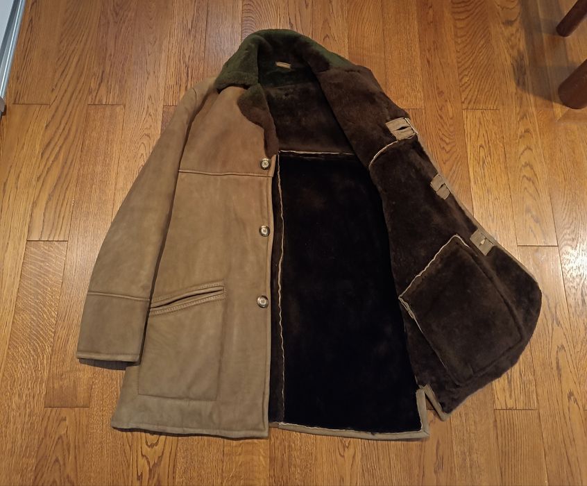 Kożuch Z Owczej Skóry Wełniany Naturalny Ciepły Zimowy r. M/L
