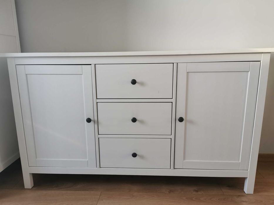 komplet mebli hemnes szafa,duża komoda i półka scienna ikea