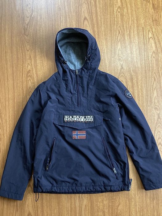 Анорак куртка Napapijri на флісі rainforest pullover casual streetwear