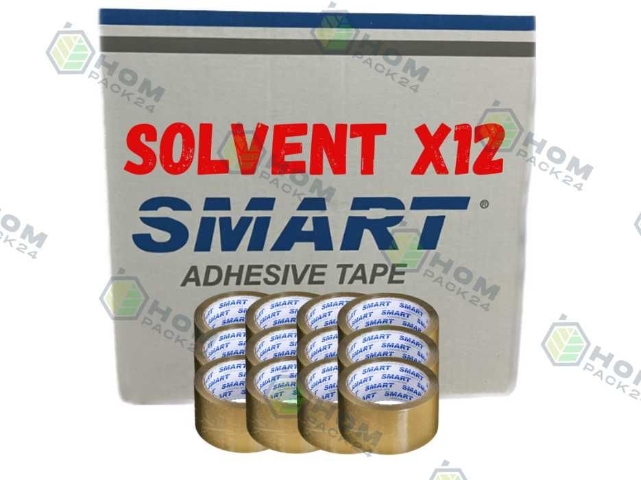 TAŚMA pakowa SOLVENT kauczuk571/SM03 BEZBARWNA SMART 12szt.