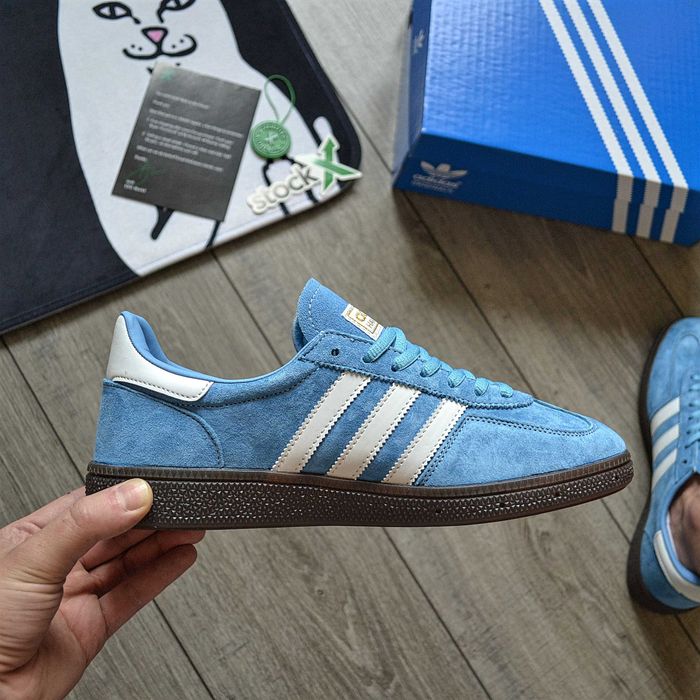 Чоловічі кросівки Adidas Handball Spezial 'Light Blue/Cloud White/Gum' Розміри 40-44