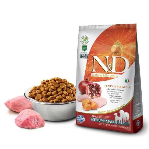Farmina N&D (GF Abóbora) Adult Medium/Maxi - Borrego / Frango / Javali