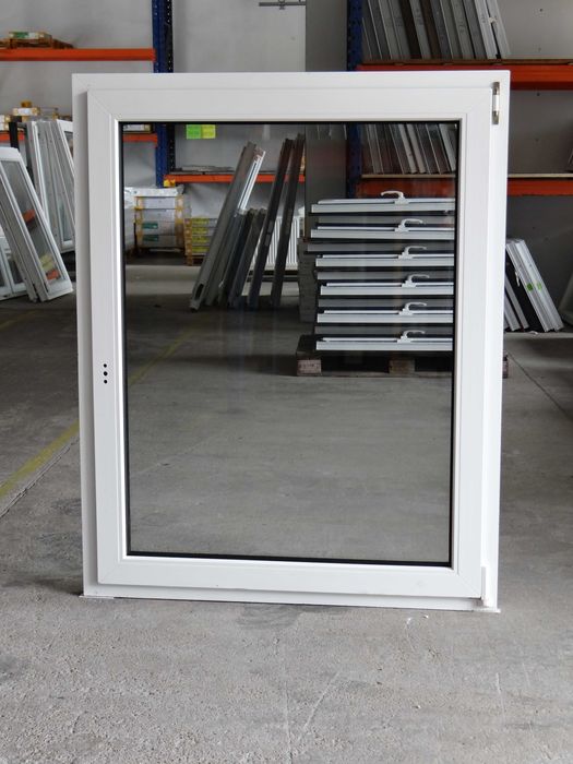 113x141 okno jednoskrzydłowe PCV używane - TANIE OKNA SZADEK
