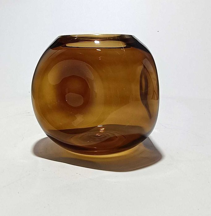 Vaso em Vidro Soprado Manual Design Orgânico | Três Cores Disponíveis