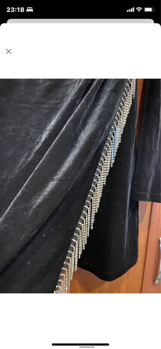 Вечернее платье- комбинезон со стразами