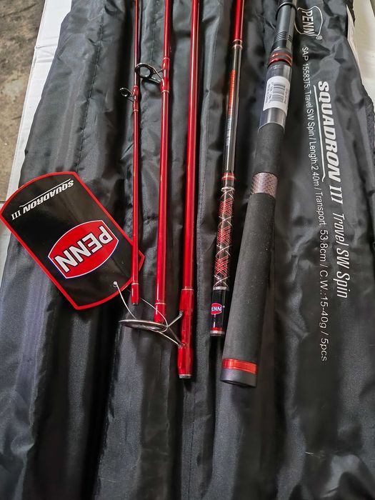 Wędka travel spin penn squadron lll 15-40gr 240cm nowy jak savage gear