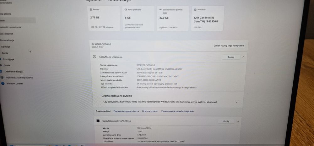 Laptop Gigabyte Aorus 7 9KF