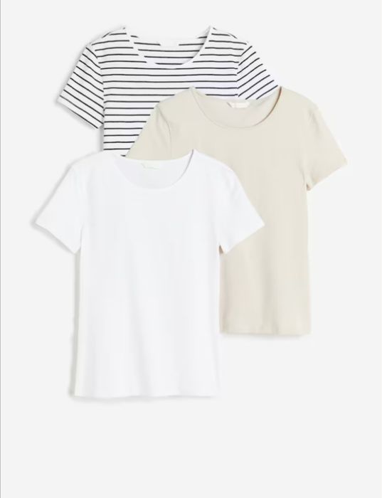 Новая Футболка H&M, XS комплект, набор футболок женская