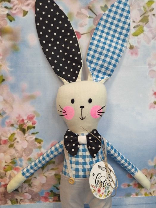 Komplet króliki tilda bawełna rękodzieło zestaw 2 sztuk