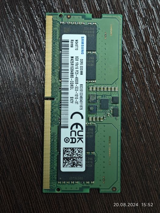 Samsung 8 GB SO-DIMM DDR5 4800 MHz (M425R1GB4BB0-CQKOL)