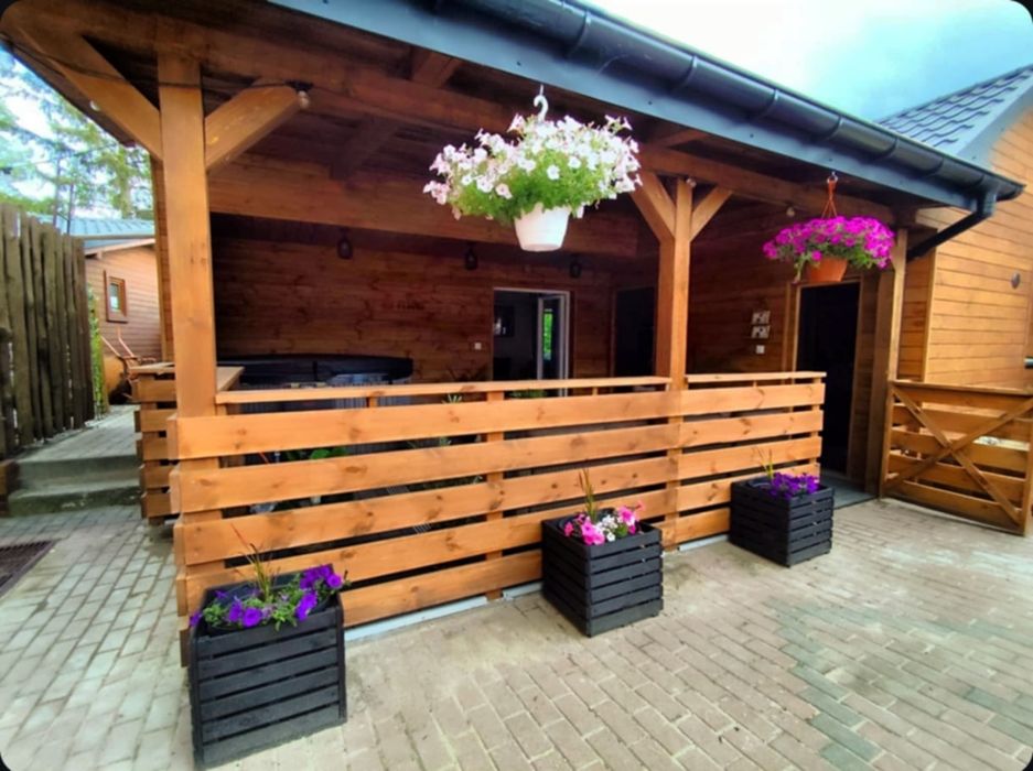 Domek letniskowy całoroczny nad jeziorem Czos z balią i sauną