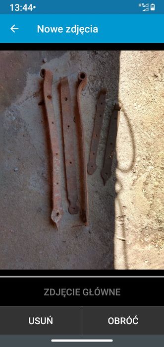 Zawiasy kute ,stare.