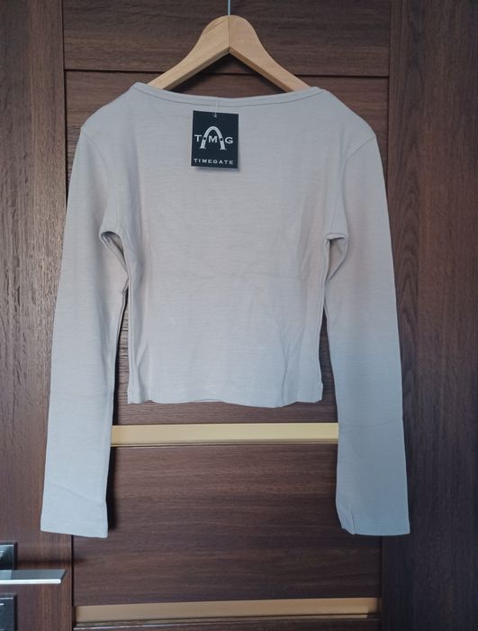 Krótki Top Bluzka crop top z długim rękawem