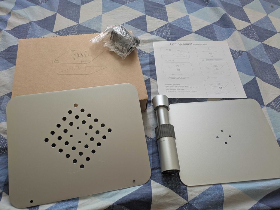 Podstawka pod laptopa reg. wysokości/kąta, aluminium (10-16 cali)