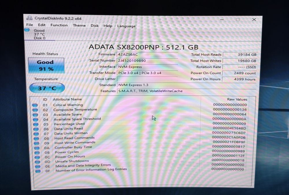 Dysk SSD 512GB adata xpg sx8200pnp