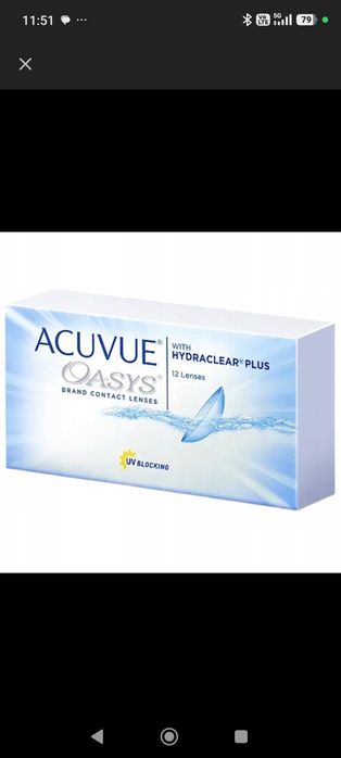 Soczewki dwutygodniowe Acuvue Oasys 10 sztuk BC: 8,4 Moc: -2,50