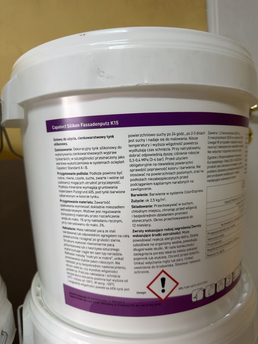 Caparol TYNK SILIKONOWY Capatect Fassadenputz K15 BIAŁY 25kg