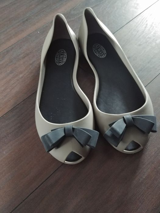 Nowe buty melisski 37 khaki gumowe baleriny