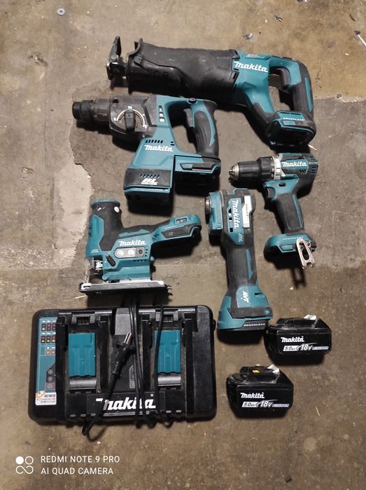 Zestaw Makita, wiertarka, wkretarka, piła, wyrzynarka, multitool
