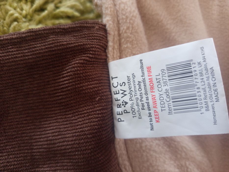 Лісова накидка для собак Huntley's Teddy Fleece Coat, розмір L