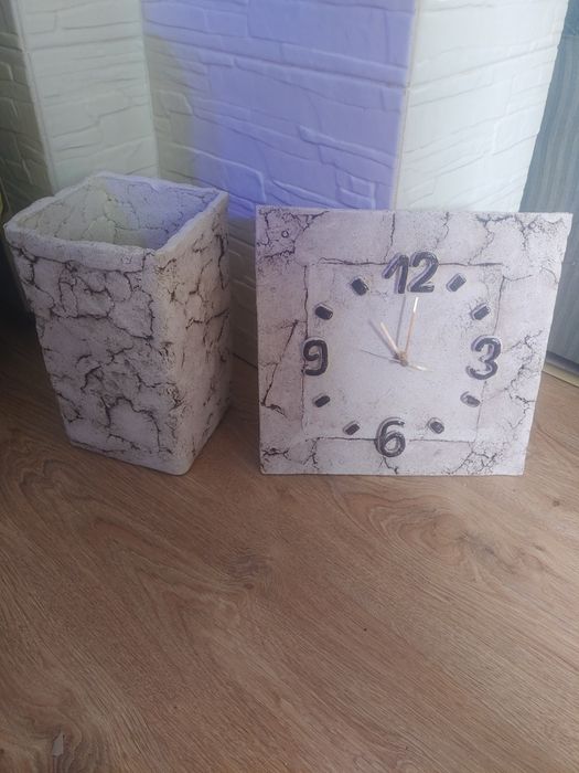 Wazon zegar ceramika artystyczna prezent