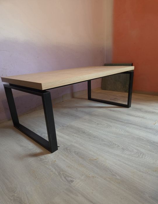 Stolik kawowy loftowy 110x60 | Egger Casella | stalowy stelaż | NOWY