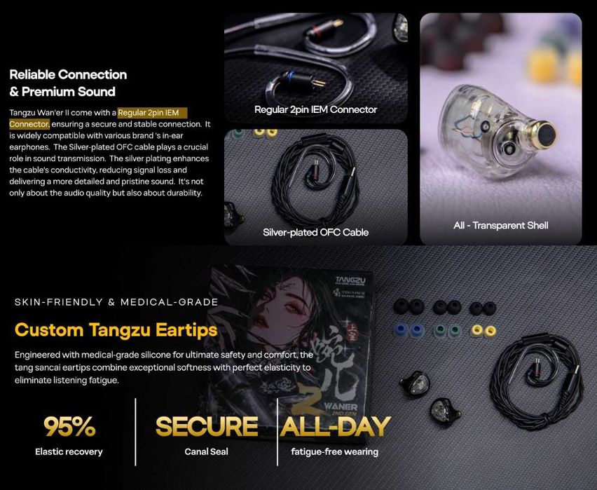 ‼️ TANGZU Wan'er SG 2 II (3.5, mic.) - динамические 2ND Gen наушники!
