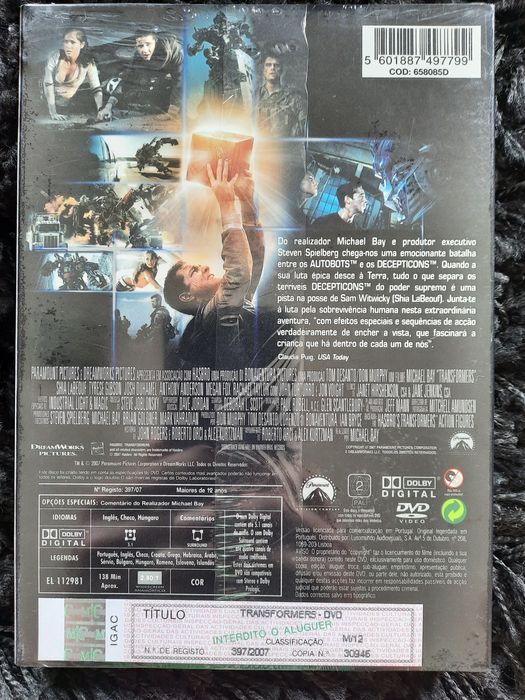Filme DVD Transformers (novo e embalado)