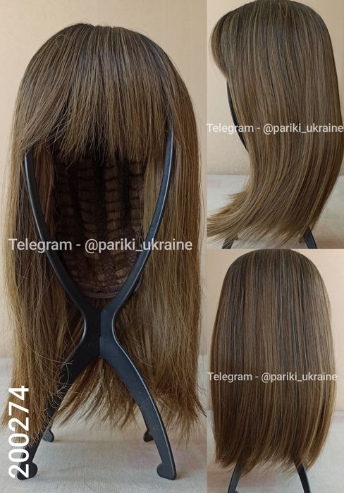 Коротка нова перука, каре, з чолкою, термостійка, парик