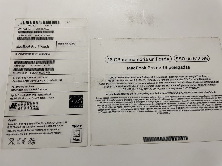 Apple Macbook Pro 14” M1 Pro 16GB/512GB