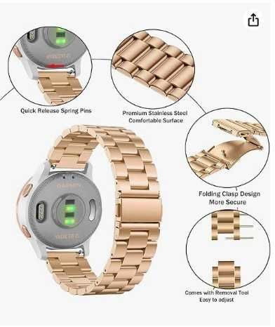 Pasek/bransoleta do Garmin Vivoactive 4/3S stal nierdzewna ANCEER