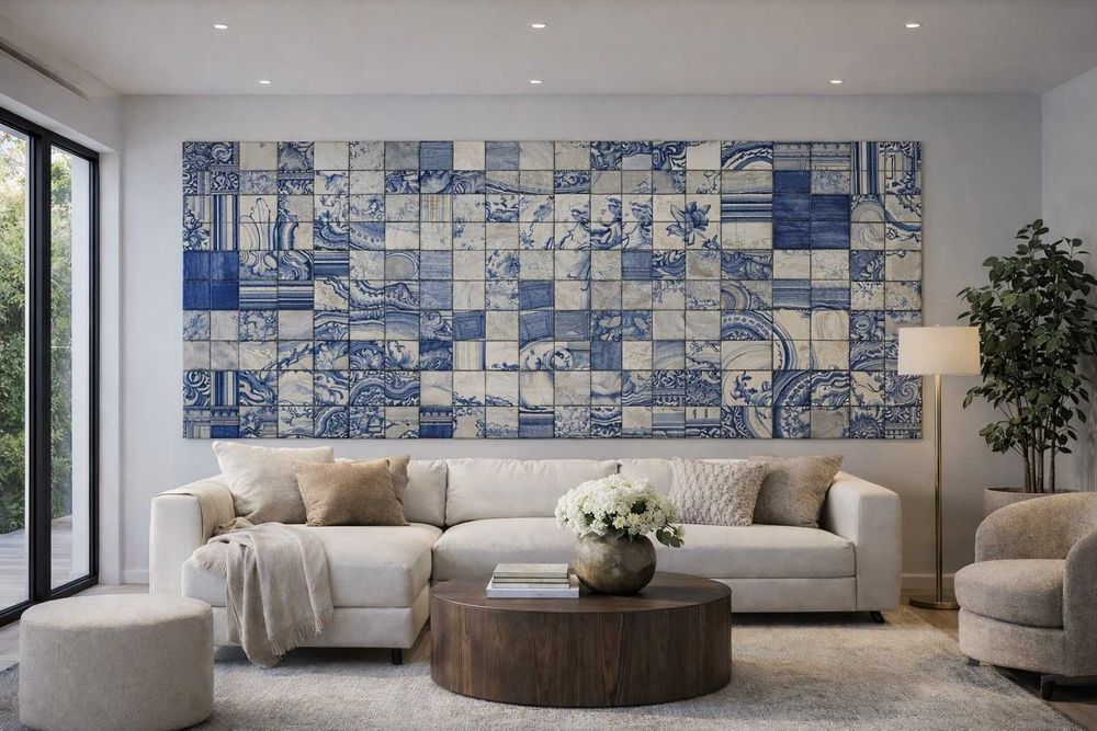 Painel de Azulejos Portugueses Sec. XX | Patchwork | 285cm