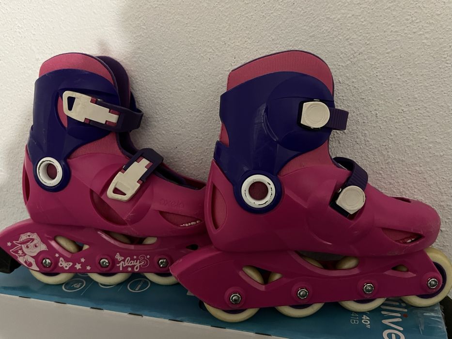 Patins menina rosa e roxo