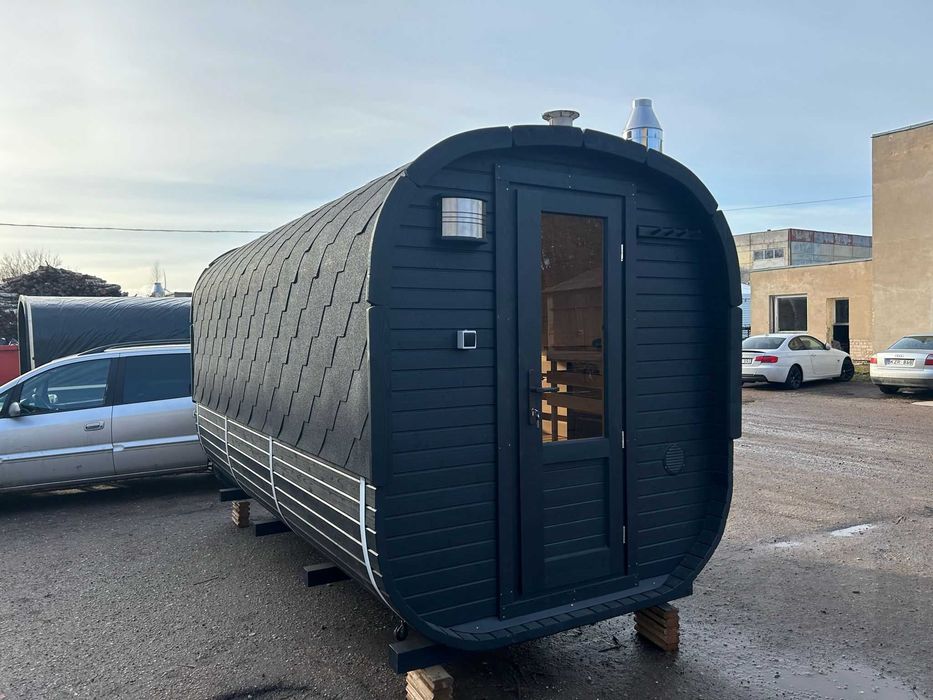 Sauna Kwadro 400cm Wyposażona Sauna Ogrodowa od Producenta z Litwy !!!