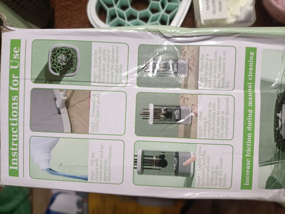 Elektryczna myjka do pędzli kosmetycznych