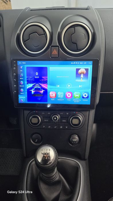 Rádio Nissan Qashqai J10 Android 13 com GPS (Novo)