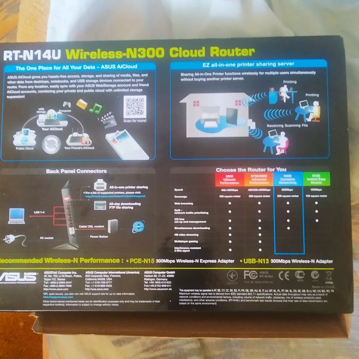 Срочно Wi-fi роутер Asus RT-14u