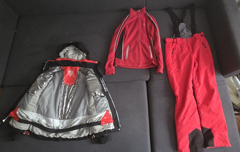 Лижний комплект куртка, штани і фліска жіночі M