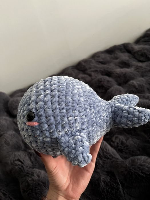 Ręcznie robiony pluszak wielorybek crochet whale