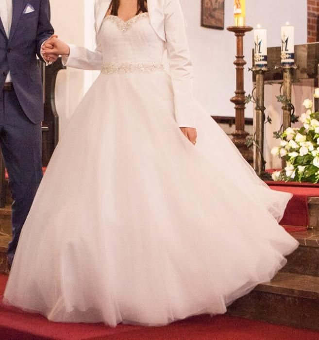 Princessa Princesska Biala suknia ślubna Lillian West