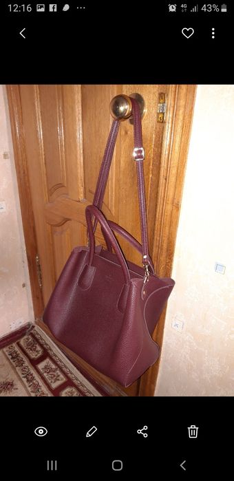 Сумочка марсалового цвета