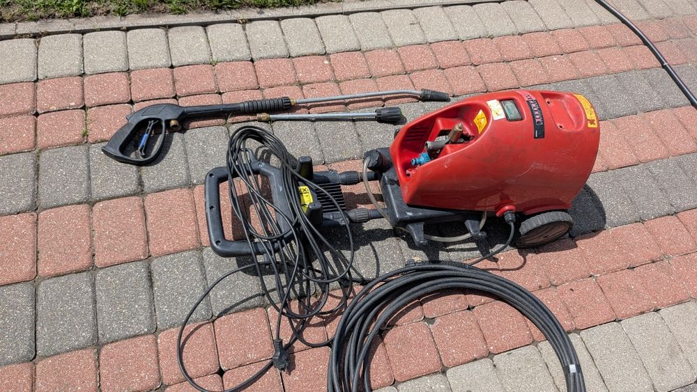 Myjka Ciśnieniowa 2000W (CPW2000) Sprawna, Długi Wąż 15m! W zestawie SZCZOTKA ROTACYJNA do polbruku i PIANOWNICA