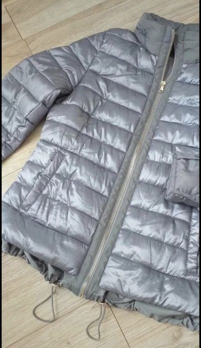 Kurtka srebrna pikowana