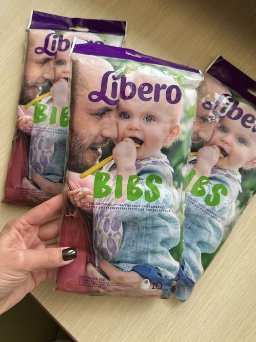 Набір слюнявчиків нагрудники  Libero Easy Meal 10 шт. в пачці
