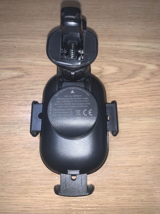 Автотримач телефона з безпровідною зарядкою QI