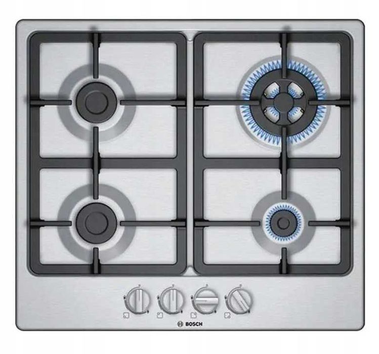 Płyta gazowa zabudowa Bosch PGH6B5B90 60cm Stal WOK OUTLET 28AH77