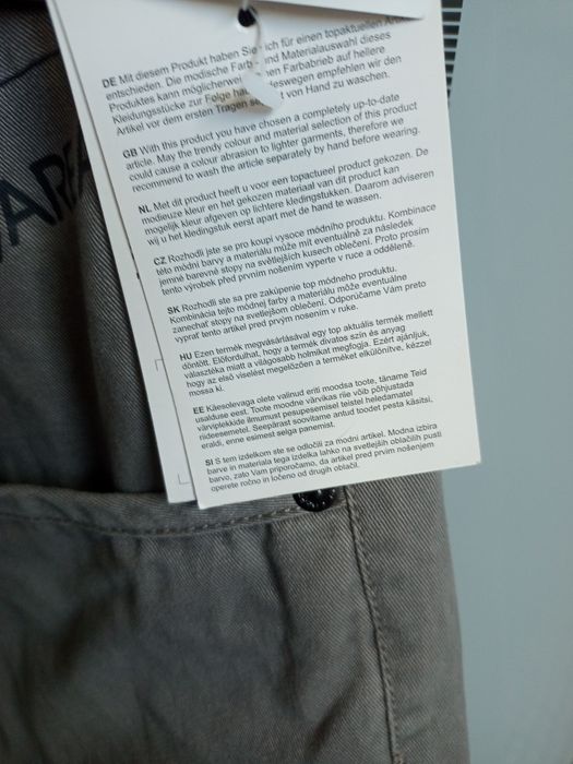 Nowe z metką bawełniane szorty męskie chapter w 34,  ,XL szare,